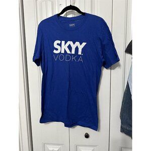 Skyy Vodka T Shirt Blue Graphic Small Party Shirt